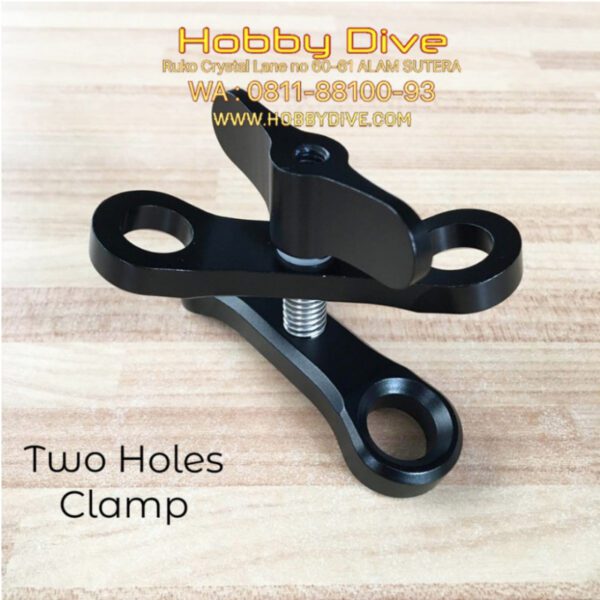 Two Holes Clamp Underwater Photography Camera Accsesories HD-524 Black