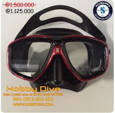 Scubapro Mask Flux Twin Black Red - Scuba Diving SP-MK01