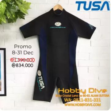 Tusa Wetsuit 3.5mm Shorty (Male)