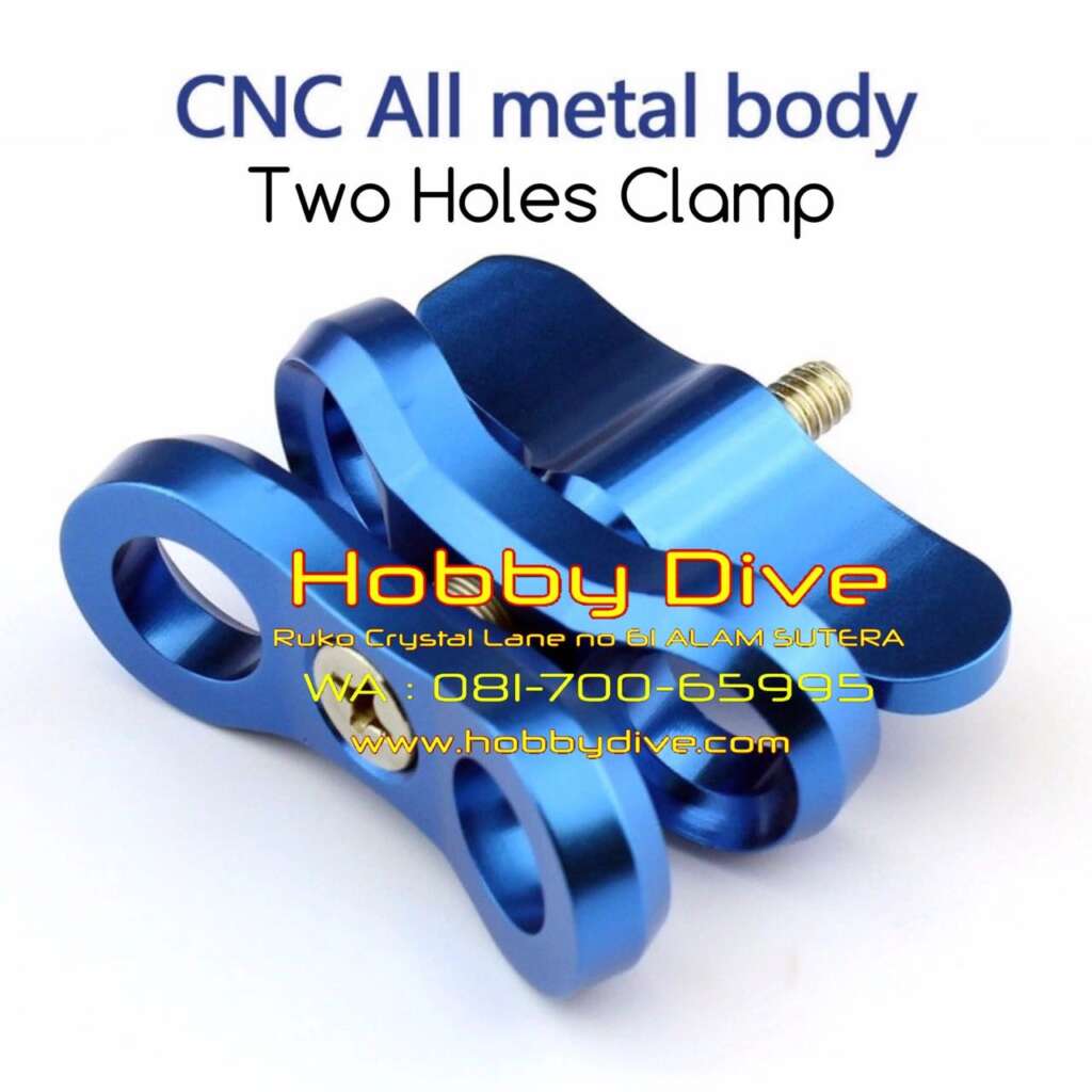 Two Holes CNC Aluminium Clamp Diving Camera Accessories HD-107