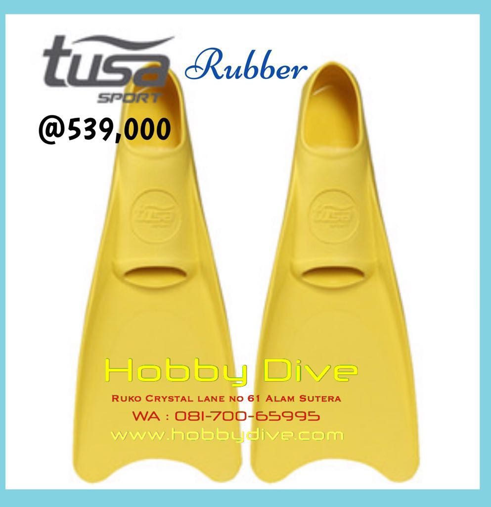 TUSA Fins Snorkel Sport Rubber Full Foot Yellow UF-1202