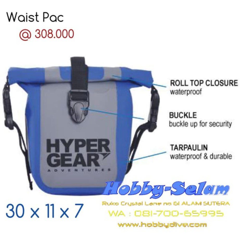 Hypergear Waist Pack Red Dry Bag