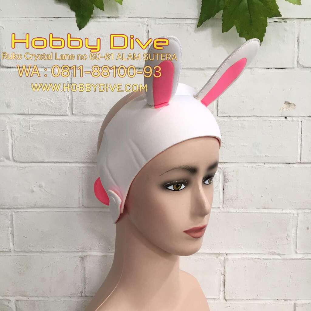 [HD-321] Hood Scuba Diving Hair Protection Bunny White Diving Accessories
