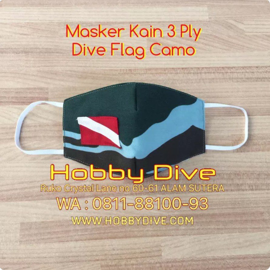 [HD-606] Masker Kain Camouflage + Dive Flag