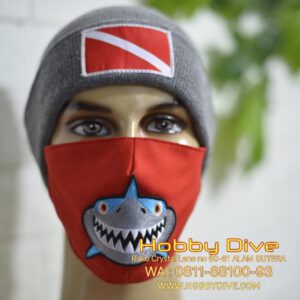 Masker Kain Shark Diving Embroidery Bruce Finding Nemo HD-707