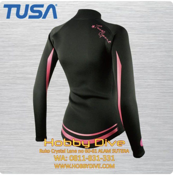 Tusa Wetsuit Top Full Zip Long Sleeve 2mm Women UA5122 - Scuba Diving