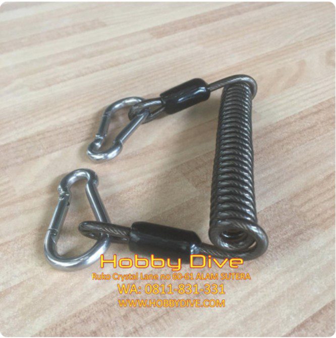 Stainless Steel Spiral Coil Lanyard Scuba Diving HD-579