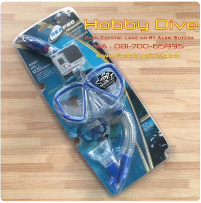 Power-view Dry Combo Mask + Snorkel Seapro HD17037CMB